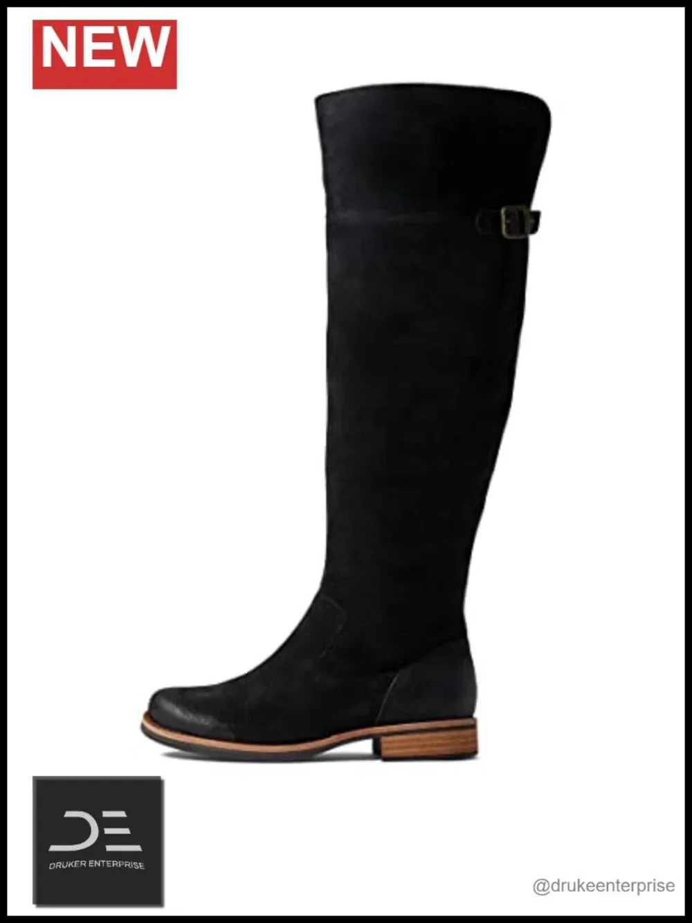 Suede Leather Above-Knee Boots Over the Knee Block Heel